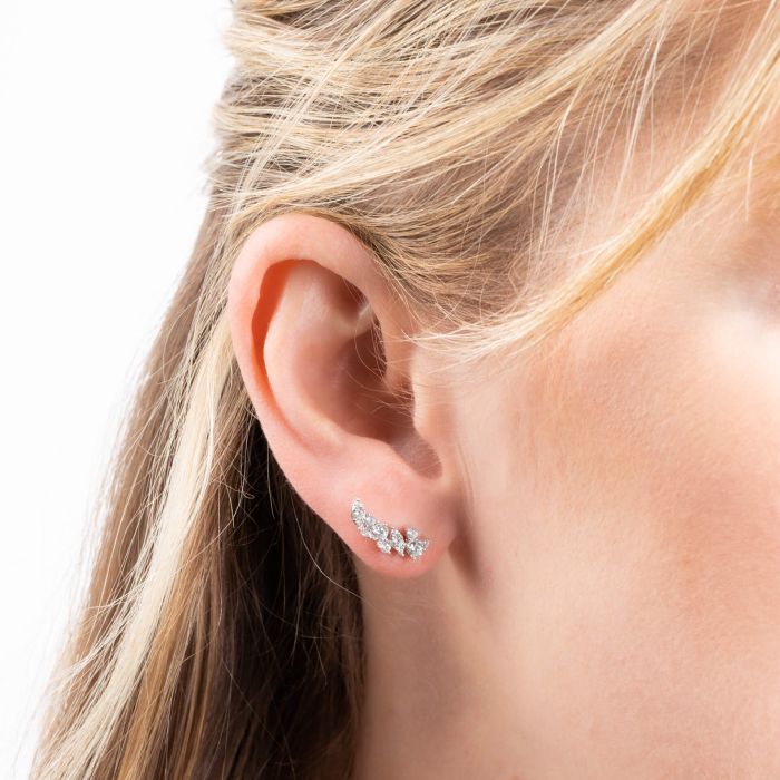 Diamonfire Cluster Zirconia Drop Earrings