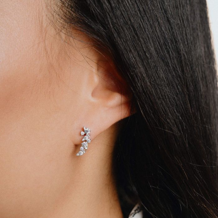 Diamonfire Cluster Zirconia Drop Earrings