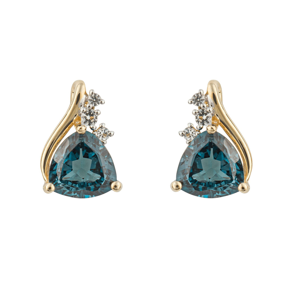 Elements Gold Trillion Semi-Precious Stud Earrings