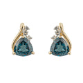 Elements Gold Trillion Semi-Precious Stud Earrings