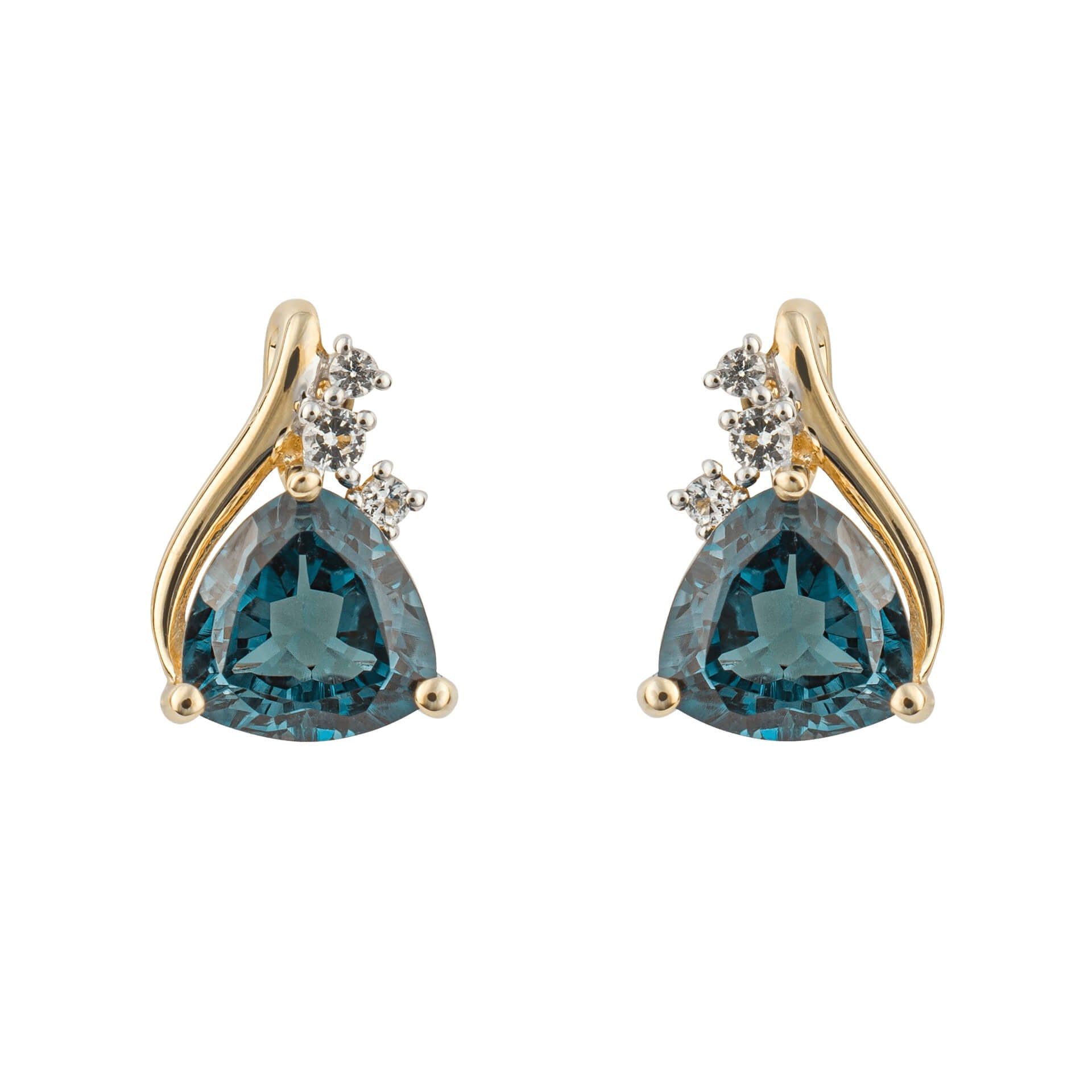 Elements Gold Trillion Semi-Precious Stud Earrings