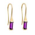 Elements Gold Elongated Semi-Precious Hook Earrings