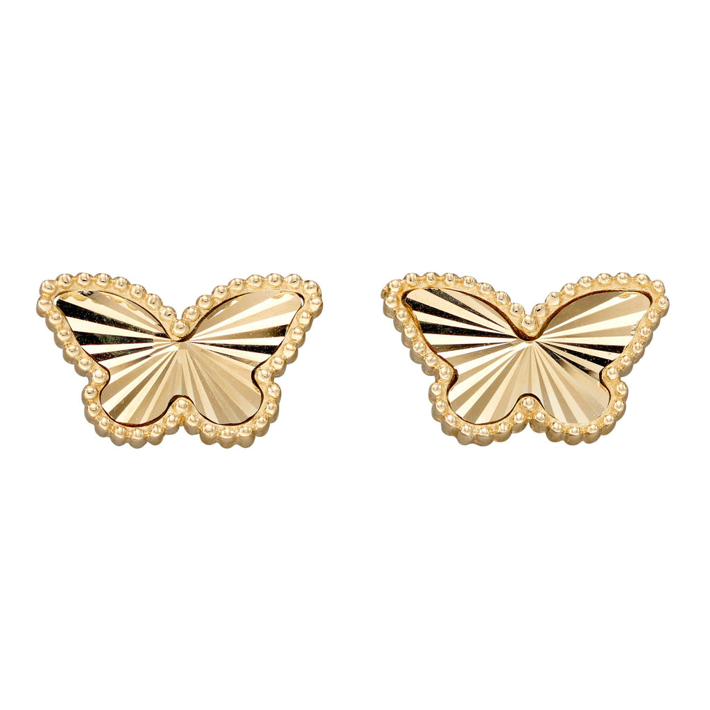 Elements Gold Butterfly Stud Earrings