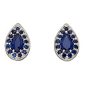 Elements Gold Teardrop Earrings with Precious Stone