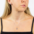 Elements Gold Teardrop Earrings with Precious Stone