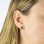 Elements Gold Teardrop Earrings with Precious Stone
