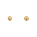 Elements Gold Small Textured Ball Stud Earrings
