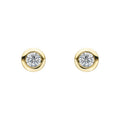 Elements Gold Bezel Stud Earrings