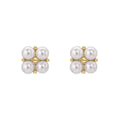 Elements Gold Floral Freshwater Pearl Earrings