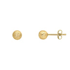 Elements Gold Starburst Detail Ball Stud Earrings