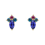 Elements Gold Barcelona Cluster Stud Earrings