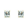 Elements Gold Octagonal Fancy Cut Amethyst Stud Earrings