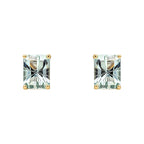 Elements Gold Octagonal Fancy Cut Amethyst Stud Earrings