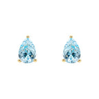 Elements Gold Pear Fancy Cut Topaz Stud Earrings