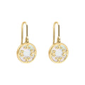Elements Gold Mother Of Pearl Inlay Swirl Earrings