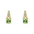 Elements Gold Rose Cut Sapphire and Diamond Drop Earrings