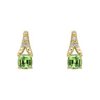 Elements Gold Rose Cut Sapphire and Diamond Drop Earrings