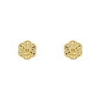 Elements Gold English Rose Stud Earrings