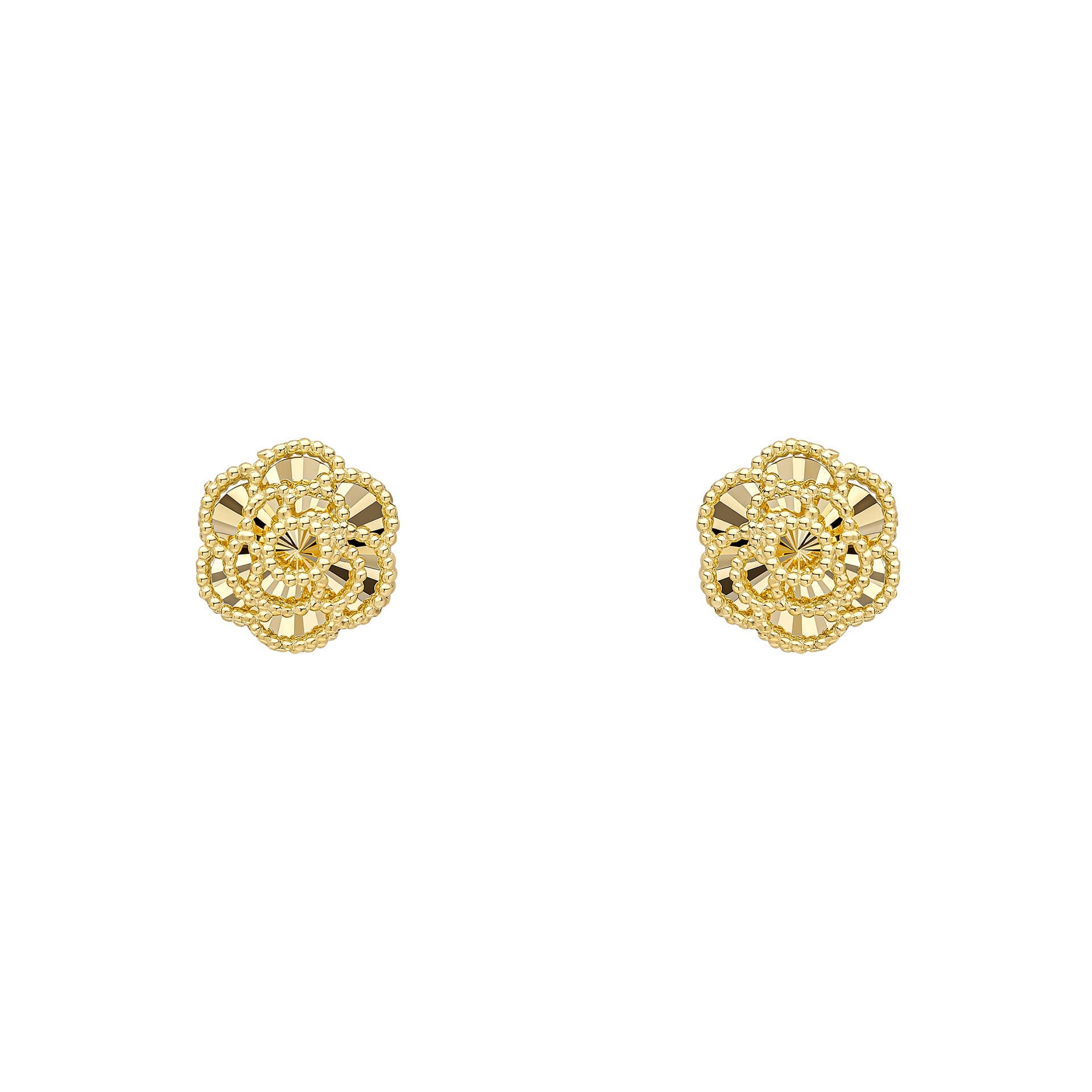 Elements Gold English Rose Stud Earrings