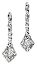 Elements Gold Vintage Drop Earrings with Diamond