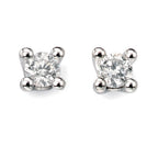 Elements Gold Solitaire Diamond Earrings