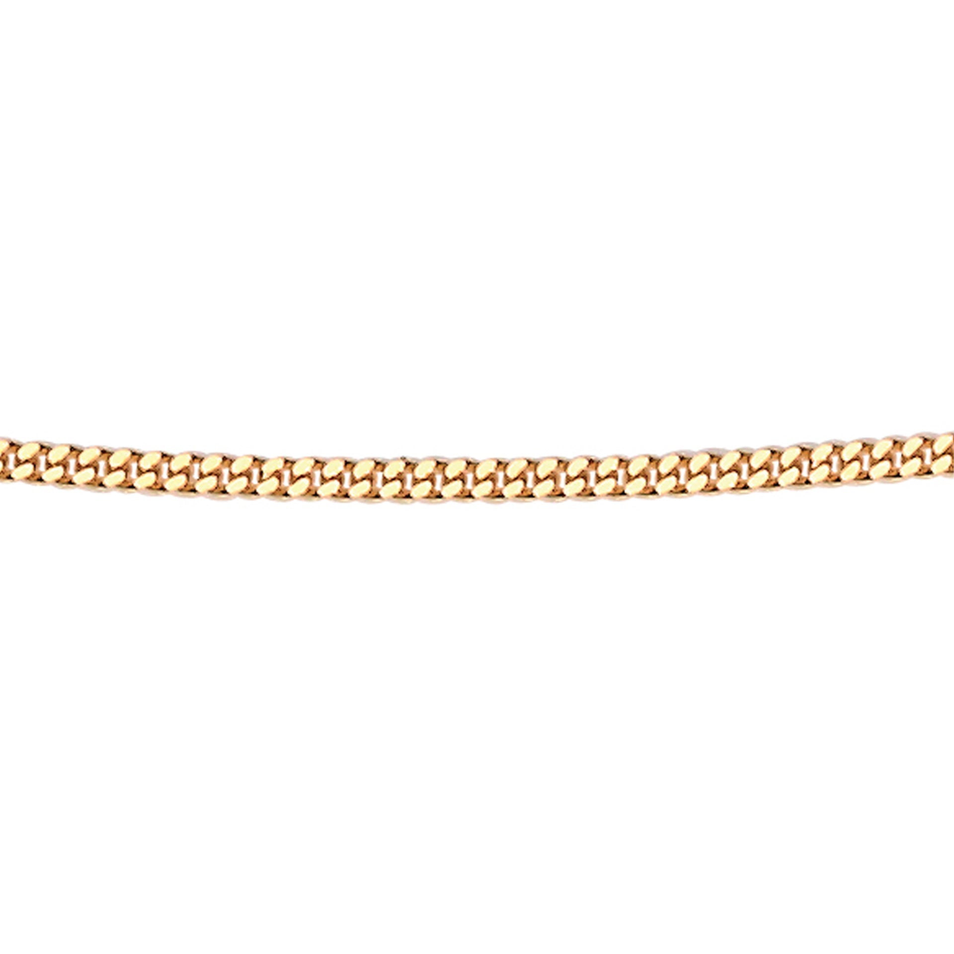 Elements Gold 1mm Diamond Cut Curb Chain 46cm