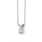 Elements Gold Double Bale Solitaire Diamond Pendant