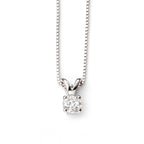 Elements Gold Double Bale Solitaire Diamond Pendant