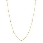 Elements Gold Fine Ball Station Chain Necklace