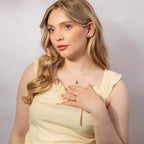 Elements Gold Elongated Semi-Precious Ring