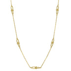 Elements Gold U Shape Link Station Necklace