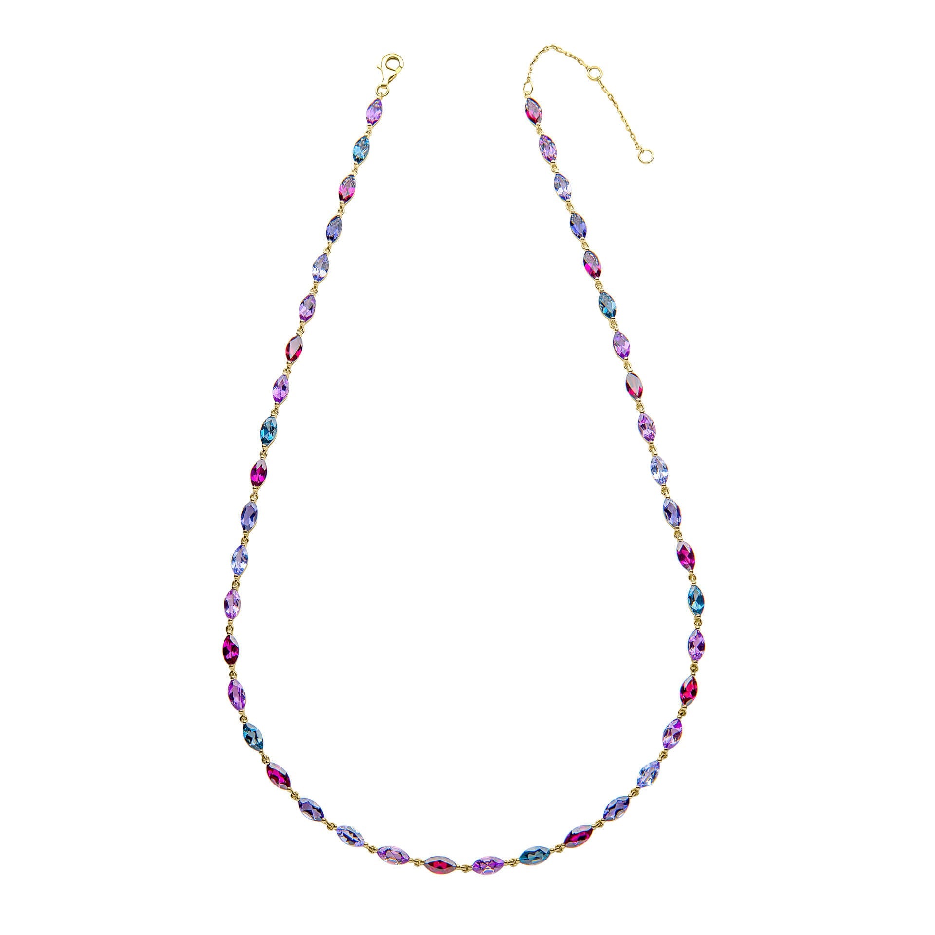 Elements Gold Semi-Precious Navette Necklace