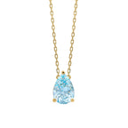 Elements Gold Pear Fancy Cut Topaz Necklace