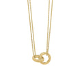 Elements Gold Ridged Texture Interlinking Necklace