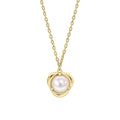 Elements Gold Petal Set Pearl Necklace