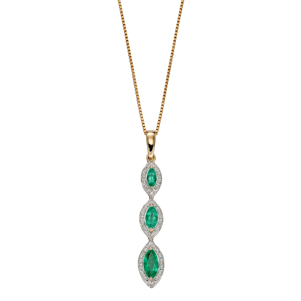 Elements Gold Marquise Triple Drop Pendant
