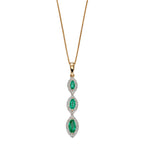 Elements Gold Marquise Triple Drop Pendant