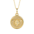 Elements Gold Bee Medallion Pendant