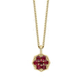 Elements Gold Seven Stone Ruby Cluster Pendant