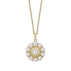 Elements Gold Floral Freshwater Pearl Pendant