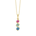 Elements Gold Amalfi Three Colour Twist Pendant
