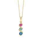 Elements Gold Amalfi Three Colour Twist Pendant