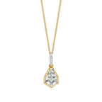 Elements Gold Shield Cut Topaz Pendant