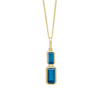 Elements Gold Elongated Topaz Pendant