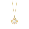 Elements Gold Mother Of Pearl Inlay Swirl Pendant