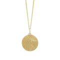 Elements Gold Diamond Cut Ripple Pendant