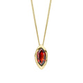 Elements Gold Marquise Garnet Pendant