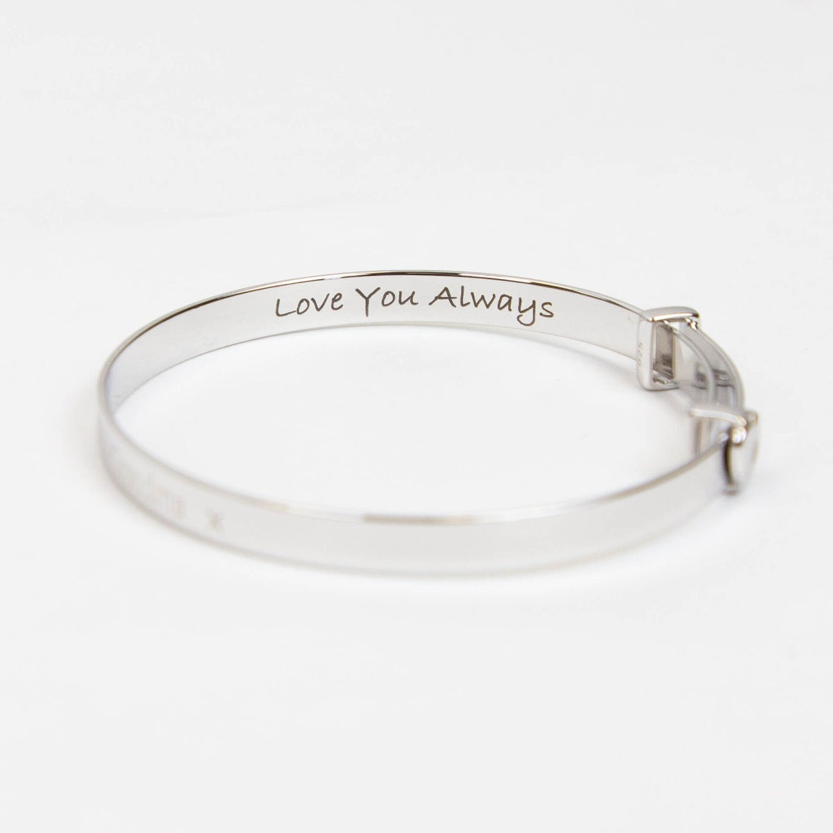 D For Diamond Heart Expanding Bangle with Diamond