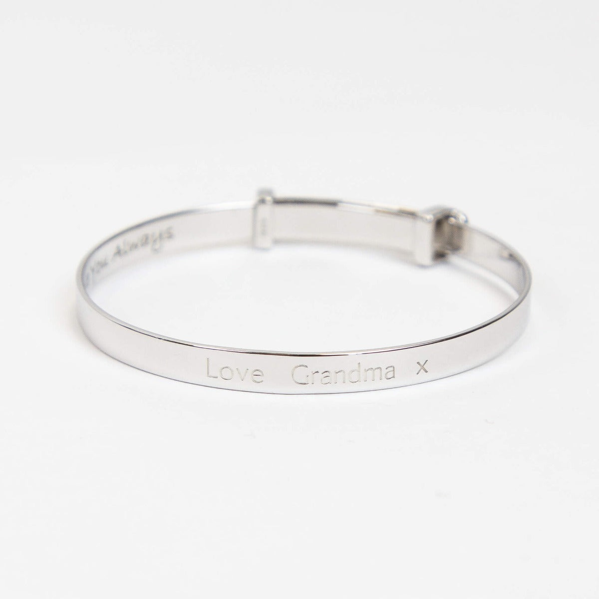 D For Diamond Heart Expanding Bangle with Diamond