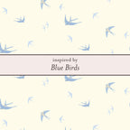 Laura Ashley Silver Blue Birds Station Necklace
